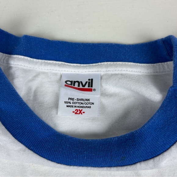 Vintage 90s Y2k Ken Griffey Jr Ringer T Shirt #24 2XL Seattle Mariners MLB Anvil - Picture 3 of 5